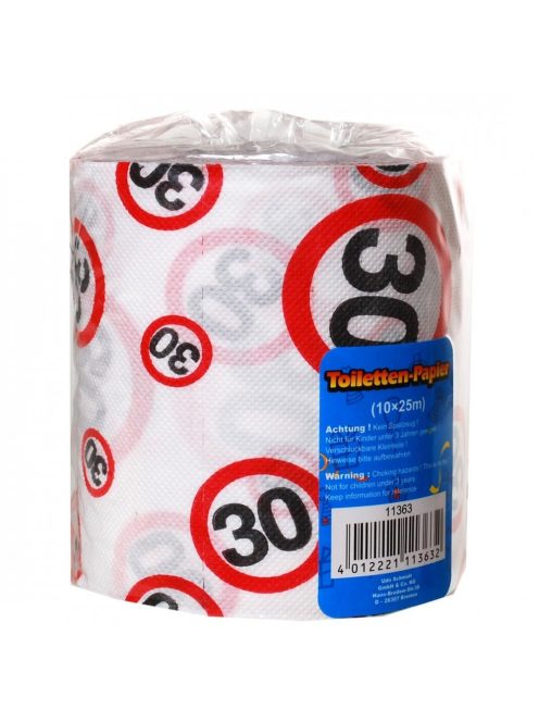 Születésnapi WC papír 30-es számos sebességkorlátozós