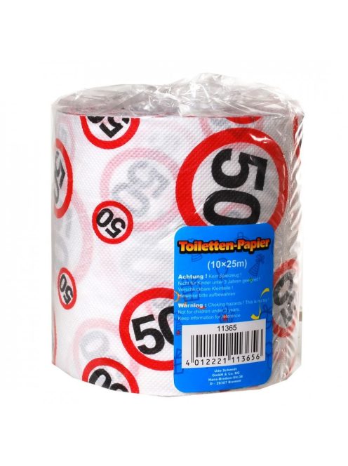 Születésnapi WC papír 50-es számos sebességkorlátozós