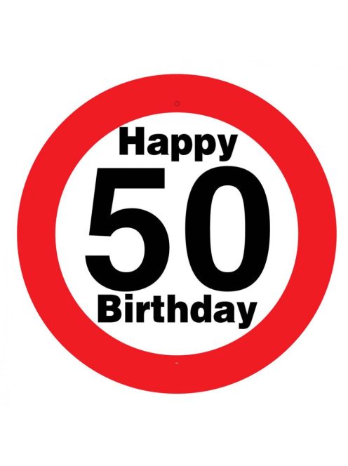 50 cm-es 50. Születésnapra sebességkorlátozós tábla