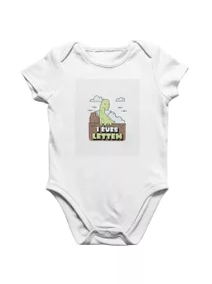 1 éves lettem zöld dínós baby body