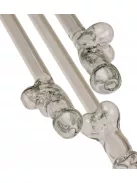 Újrahasználható 4 darabos pénisz formájú üveg szívószál