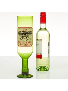 Fordított borosüveg - pohár