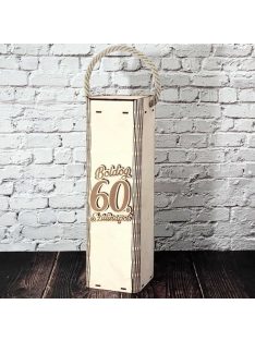 Boldog 60. Szülinapot feliratú - Bortartó doboz