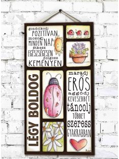   Fali Dekor Tábla 46,5 cm x 25 cm x 0,5 cm - Gondolkodj pozitívan