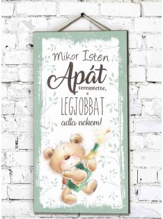 Fali Dekor Tábla 46,5x25cm - Mikor Isten Apát