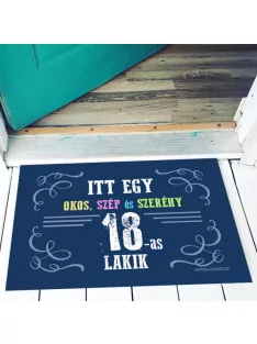 Vicces lábtörlő - Itt egy okos 18-as Lábtörlő