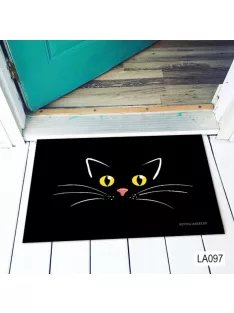 Vicces lábtörlő - Fekete cicás