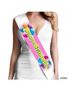 Szalag 10 cm x 80 cm - Boldog Szülinapot