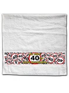   Törölköző 90 cm x 48 cm - Az élet 40 év után kezdődik