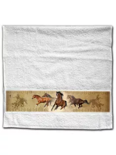 Törölköző 90 cm x 48 cm - Barna ló 