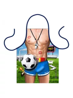 Teli mintás kötény 50 cm x 70 cm - Focis