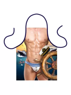 Teli mintás kötény 50 cm x 70 cm - Vitorlás Matróz