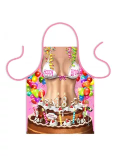   Teli mintás kötény 50 cm x 70 cm - 18. Szülinapi Tortás Nő