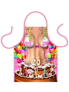   Teli mintás kötény 50 cm x 70 cm - 20. Szülinapi Tortás Nő 