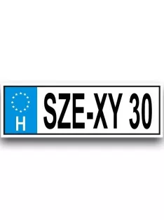 Rendszámtábla - Sze-xy 30