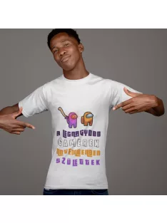   A legnagyobb gamerek (válaszható hónappal) születettek férfi póló (Among Us mintával)