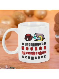   A legnagyobb noobok (választható hónappal) születtek bögre (Among Us mintával)