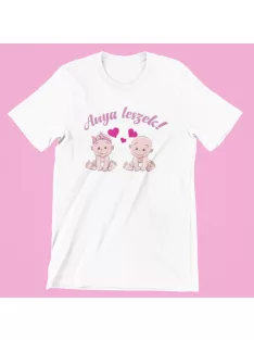 Anya leszek fiú lány ikrek női póló