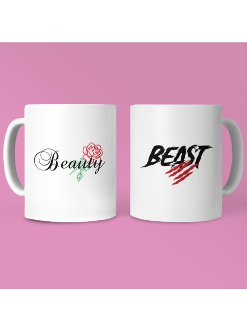 Beauty + Beast páros bögre