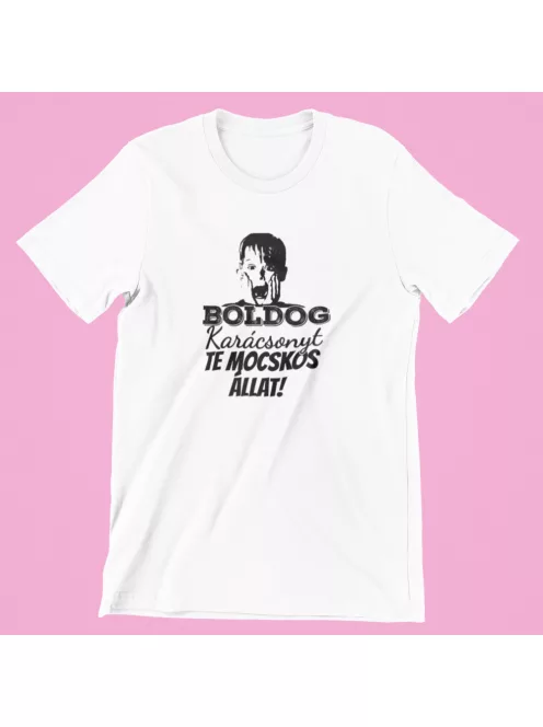 Boldog Karácsonyt, te mocskos állat férfi póló