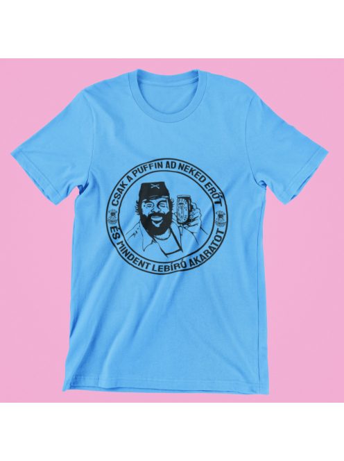 Bud Spencer a Puffin ad neked erőt férfi póló