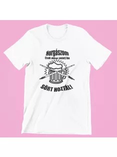 Horgászom csak akkor zavarj ha sört hoztál! férfi póló