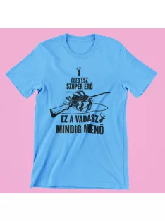   Éles ész szuper erő, ez a vadász mindig menő férfi póló