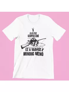   Éles ész szuper erő, ez a vadász mindig menő női póló