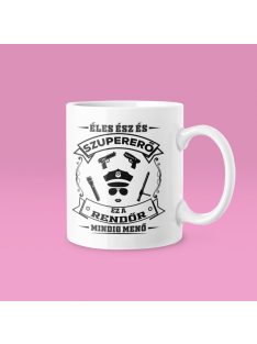   Éles ész és szupererő, ez a Rendőr mindig menő V2 bögre