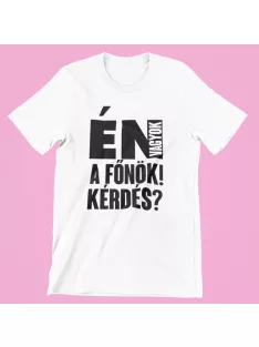 Én vagyok a főnök! Van kérdés? férfi póló
