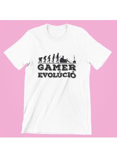 Gamer evolúció konzol női póló