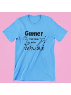 Gamer vagyok, nem varázsló férfi póló