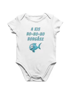 Hohoho horgász kék halacskás baby body