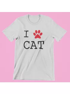 I Love Cat női póló
