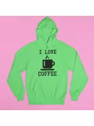 I LOVE COFFEE pulóver