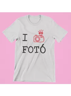 I Love Fotó férfi póló