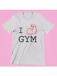 I Love GYM férfi póló