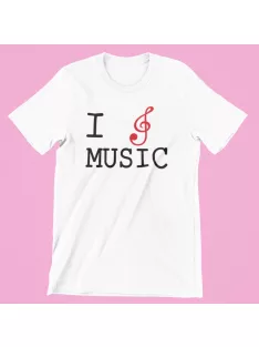 I Love Music férfi póló