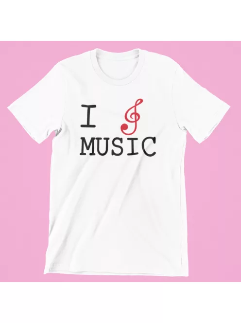 I Love Music férfi póló