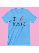 I Love Music férfi póló