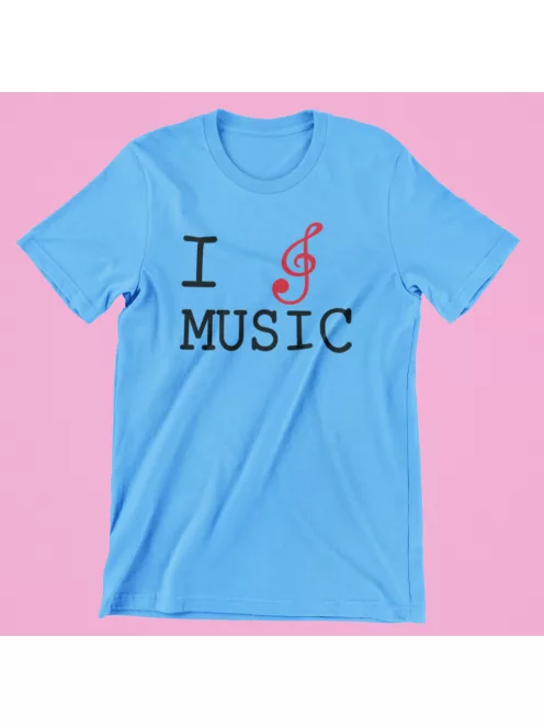 I Love Music férfi póló