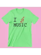 I Love Music férfi póló