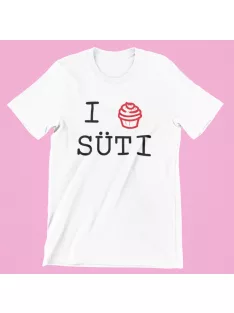 I Love Süti férfi póló