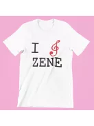 I Love Zene férfi póló