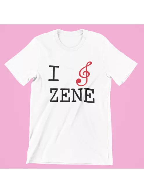 I Love Zene férfi póló
