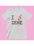 I Love Zene férfi póló