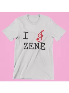 I Love Zene férfi póló