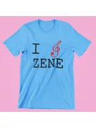 I Love Zene férfi póló