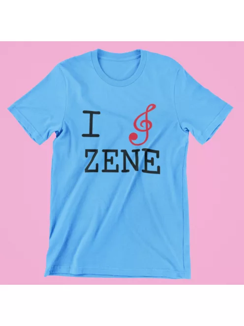 I Love Zene férfi póló