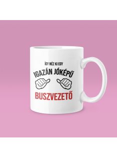 Így néz ki egy igazán jóképű buszvezető bögre